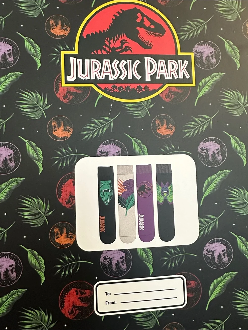 Jurassic Park 4 pairs Crew Socks Lenticular Gift Set Box